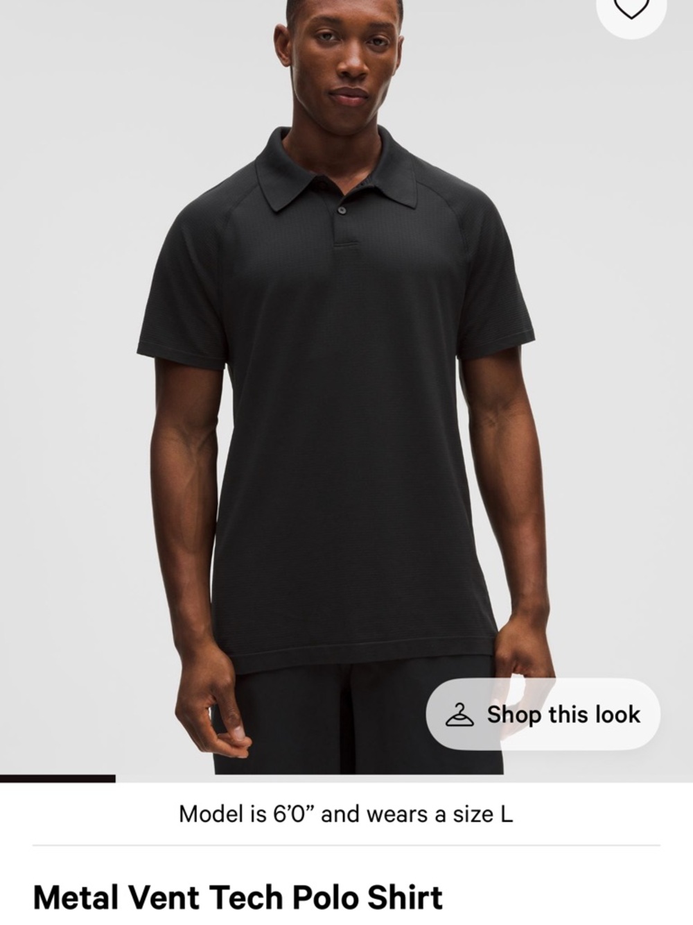 Lululemon Men’s Metal Vent Tech Polo Shirt Navy Medium Signs